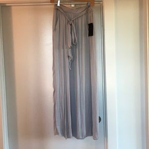 NWT Zara Maxi Skirt Silver Small